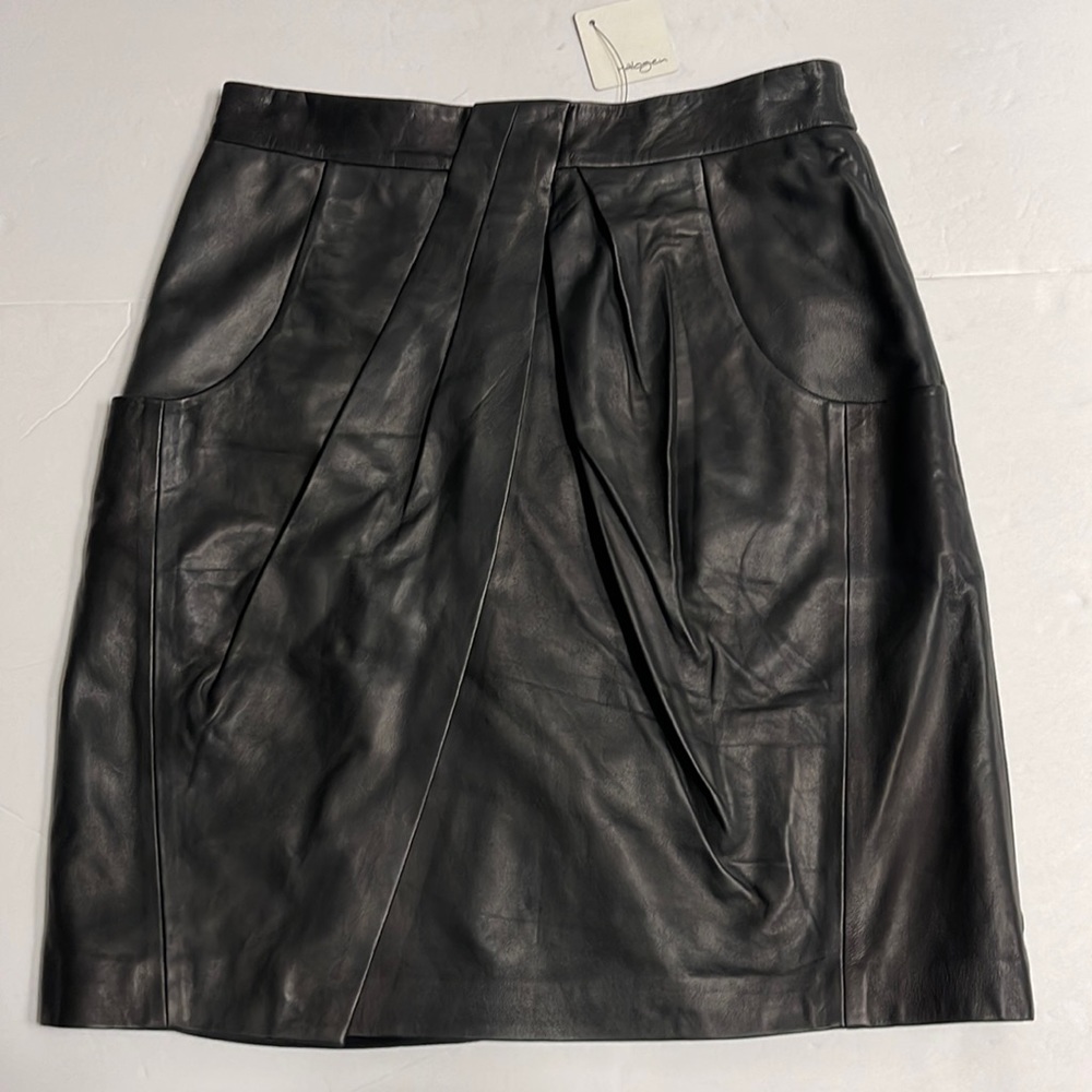 Halogen leather skirt